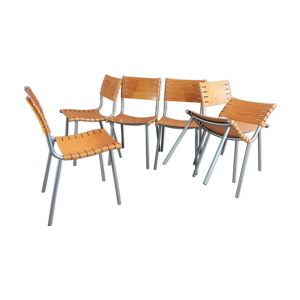 ensemble de 6 chaises à manger en contreplaqué par Ruud Jan Kokke pour Harvink.