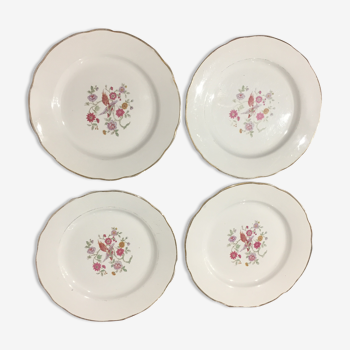 4 old plates