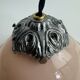 Pair of vintage pink opaline conical suspensions