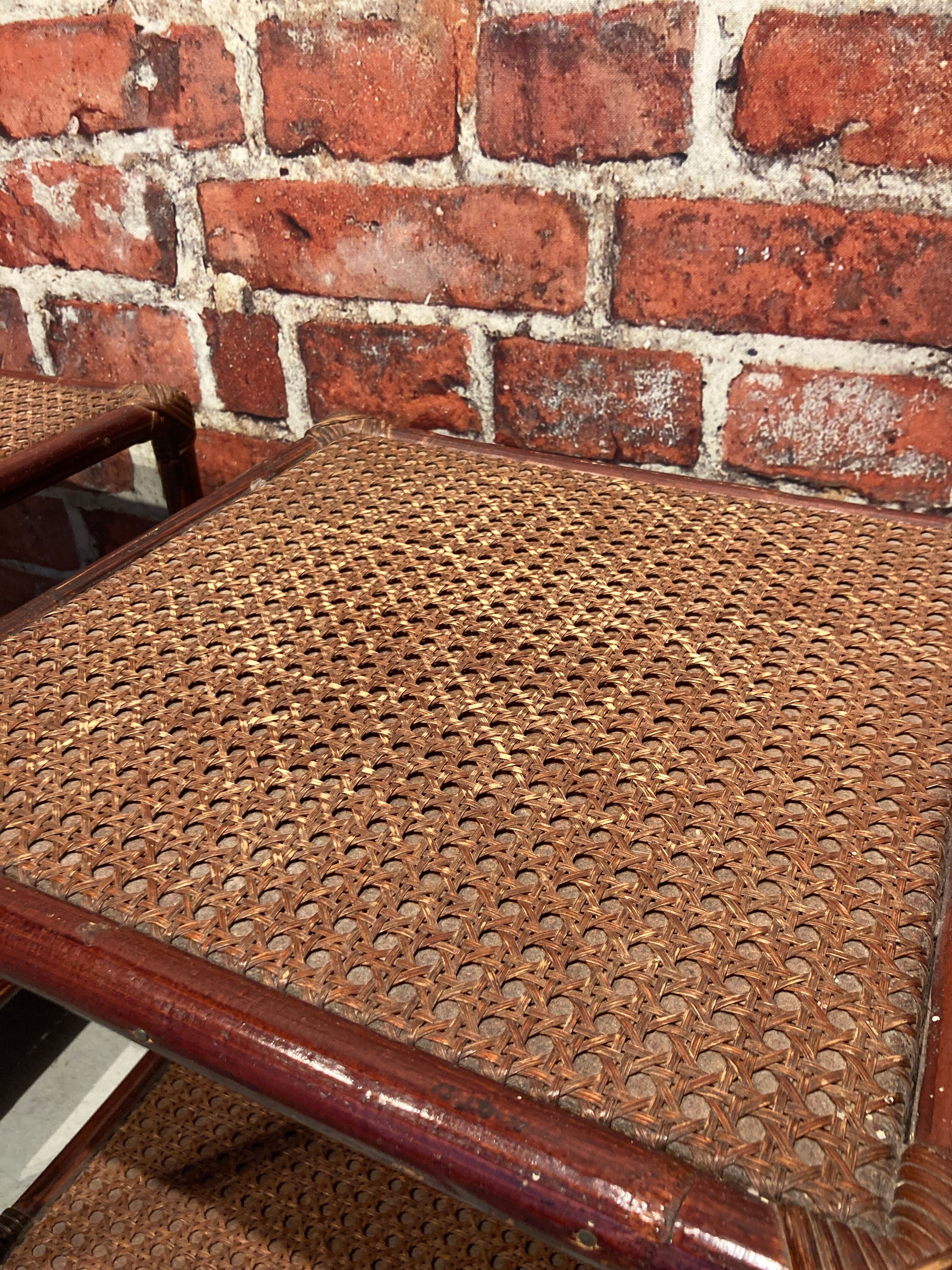 Set of two rattan bedside tables