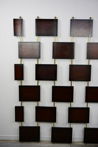 Wooden and brass screen