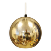Suspension boule danoise des années 80, en laque dorée