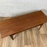 Vintage Scandinavian teak coffee table with bobbin legs, 60s