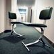Pair of chrome-plated metal chairs