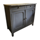 Small cabinet closet jam with drawers handles wooden shell 1960