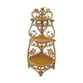 Vintage rattan notch shelf