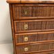 Vintage chest of drawers in bamboo and wicker 1970