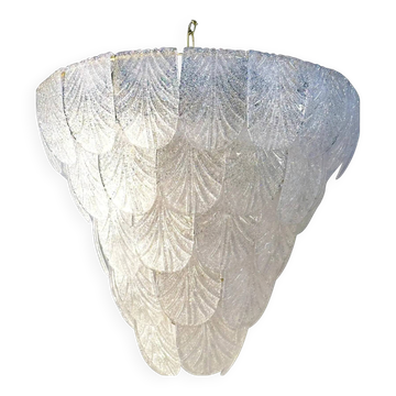 Lustre en pétales Graniglia blanche contemporaine par Simoeng