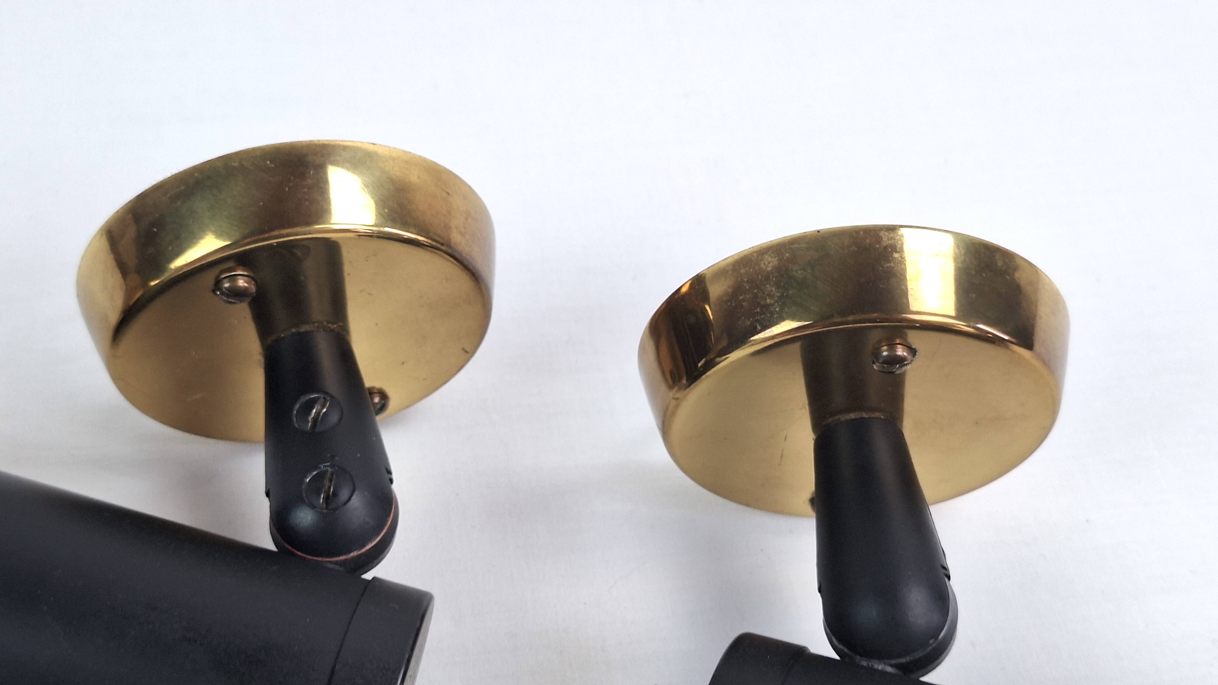 Pair of adjustable Zodiac wall lights, 1960