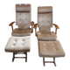 Pair of armchairs with ottomans, Polyconfort from Poly X, France