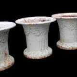 Série de 4 anciens cache-pots en fonte