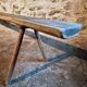 Antique primitive oak bench – Circa 1900, Allier region, France