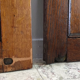 Pair of vintage oak sliding doors