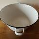 Large vintage basin in white enameled sheet metal