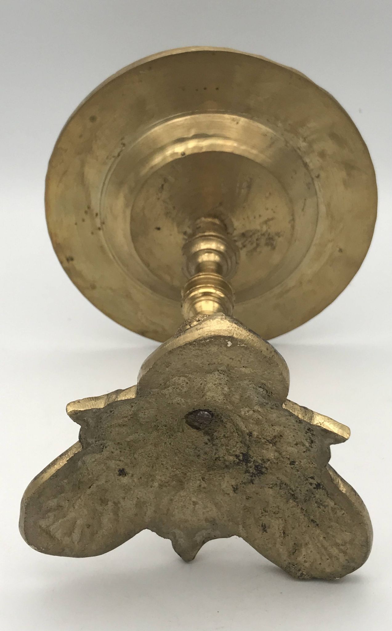 Vintage solid brass ashtray with zodiac sign decor