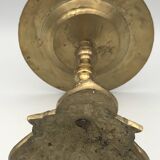 Cendrier sur pied en laiton massif vintage décor signes du zodiaque