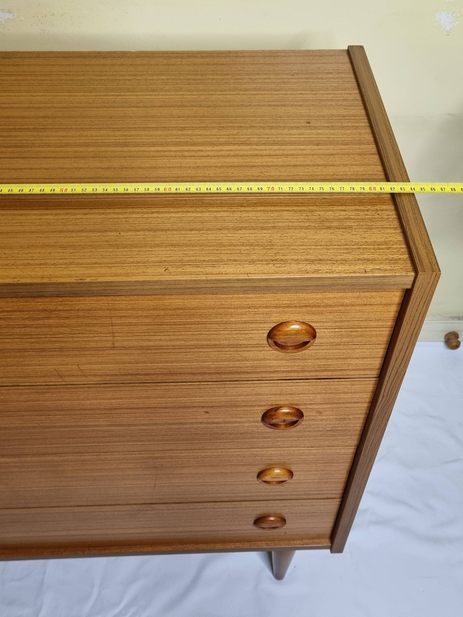 Vintage Scandinavian chest of drawers in teak and teak veneer, 1960s