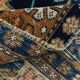 3x7 Red Navy Blue Geometric Persian Rug, 102x223Cm