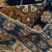 Tapis persan géométrique rouge bleu marine 3x7, 102x223 cm
