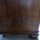 Walnut and walnut veneer display case 1 door circa 1900
