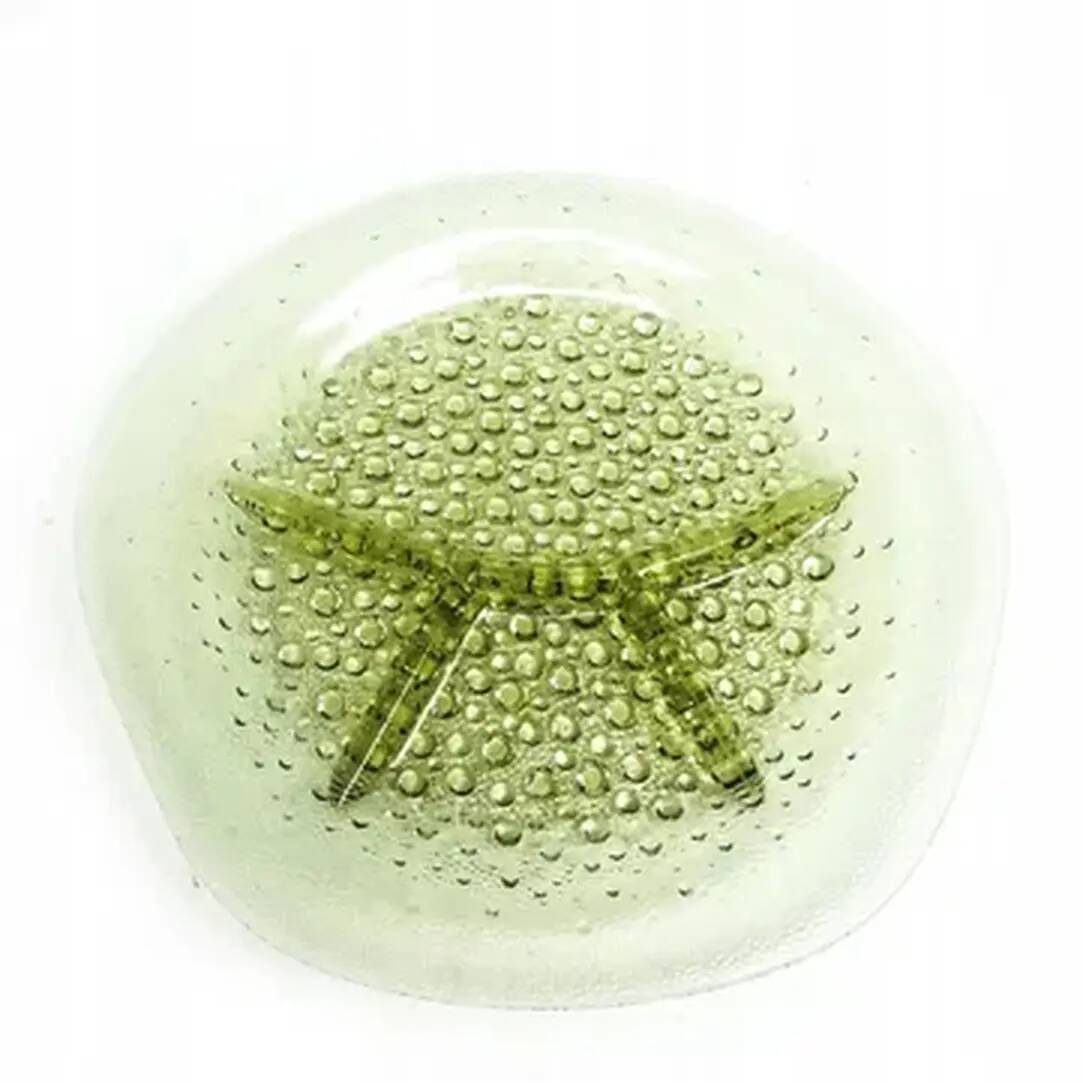 Appetizer cabaret 'Dew Drops', Polish Modernism, pressed glass, Ząbkowice, Poland, 1970s