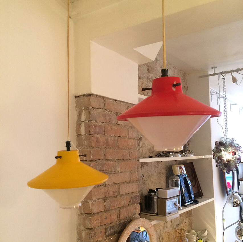 Pair of 1960 glass suspensions