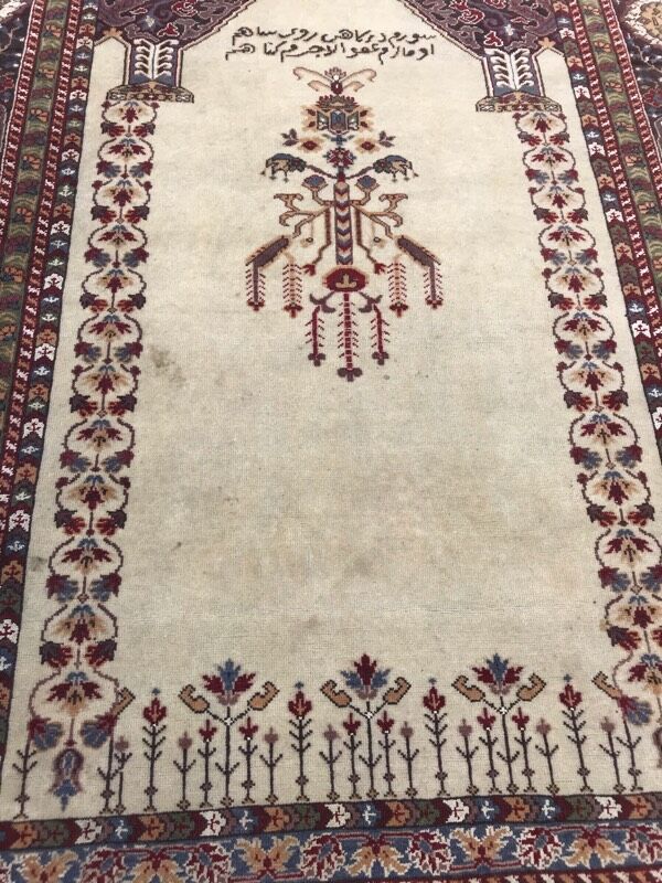 Former Turkish carpet Panderma finely knotted hand 117 x 190 cm