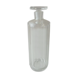 Ancient bohemian crystal carafe, flat coasts décor, from Czechoslovakia