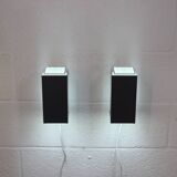 Pair of grey and white wall sconces by Preben Dahl for H. F. Belysning, 1960s