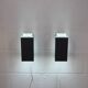 Pair of grey and white wall sconces by Preben Dahl for H. F. Belysning, 1960s