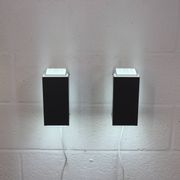 Pair of grey and white wall sconces by Preben Dahl for H. F. Belysning, 1960s