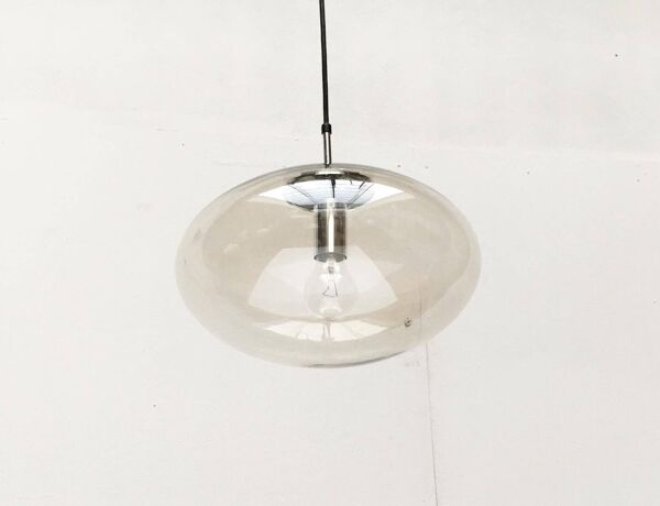 Luminaires en forme d'OVNI en verre de style Space Age allemand du milieu du siècle, lot de 3