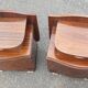 Pair of Art Deco Bedside Tables in Macassar Ebony Veneer