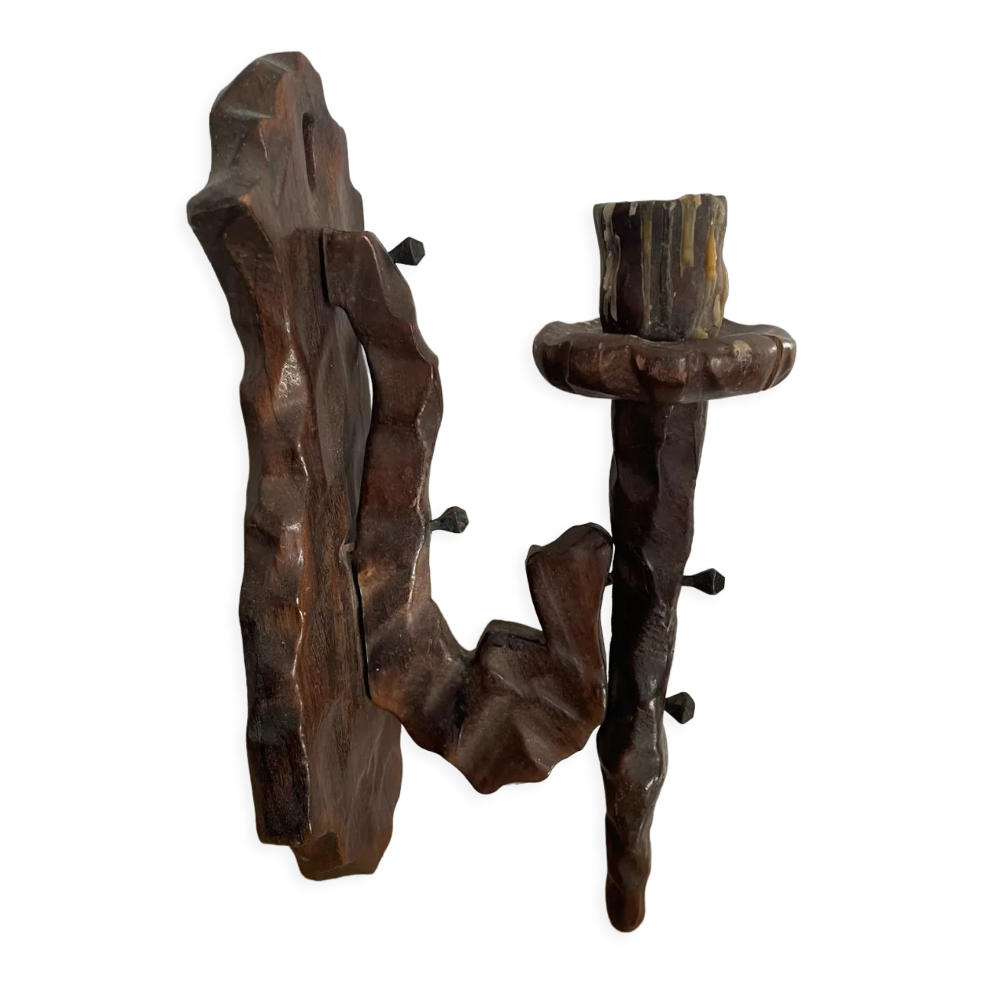 Wooden candlestick