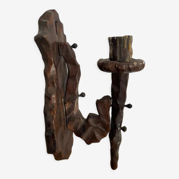 Wooden candlestick