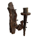 Wooden candlestick