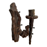 Wooden candlestick