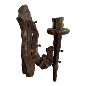 Wooden candlestick