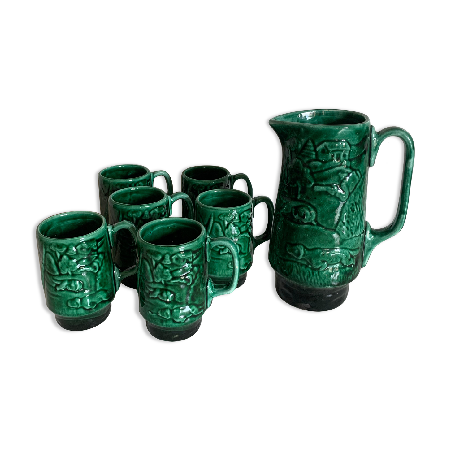 Service at orangeade art deco ceramic