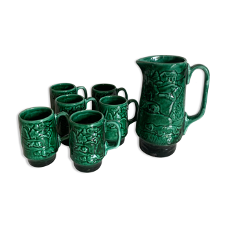 Service at orangeade art deco ceramic