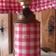Lampe à poser rustique abat- jour vichy cottagecore