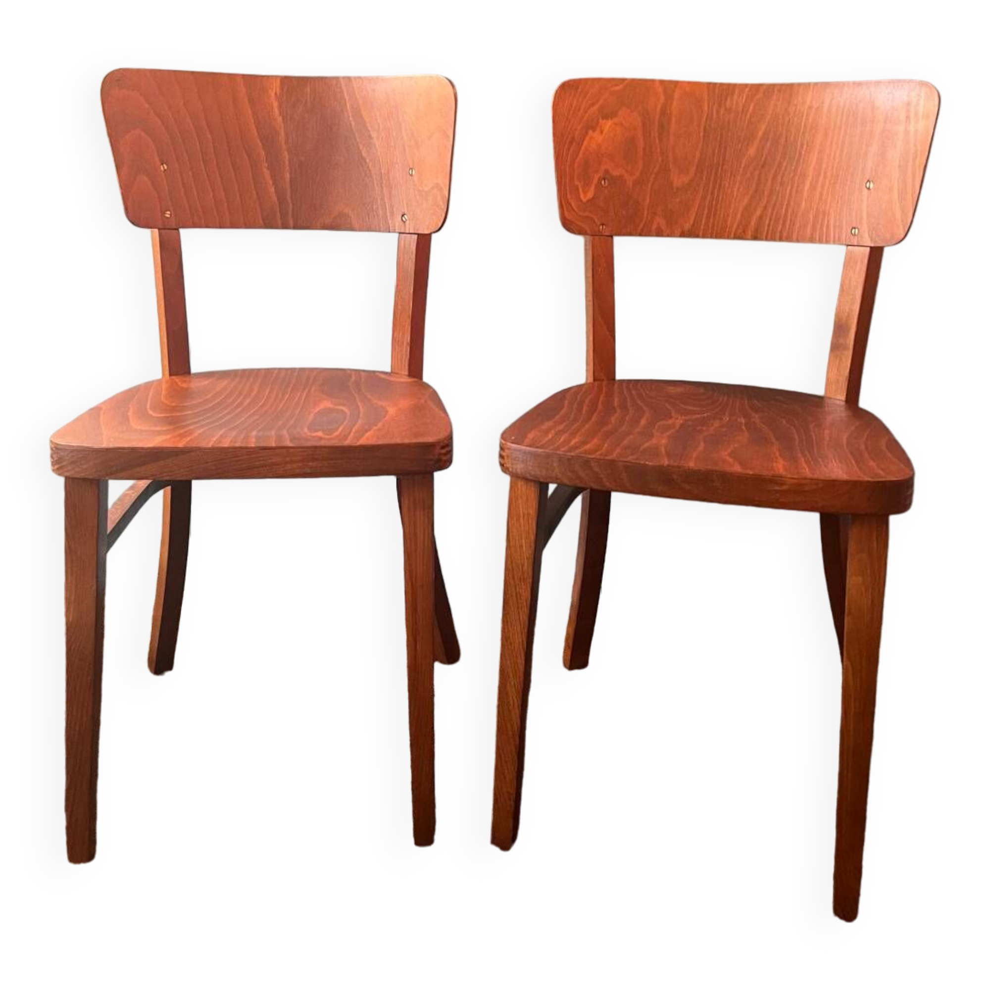 Paire chaise bistrot bois Thonet année 50/60