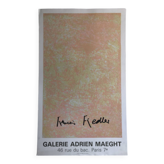 François fiedler, galerie adrien maeght, 1983. affiche originale en lithographie