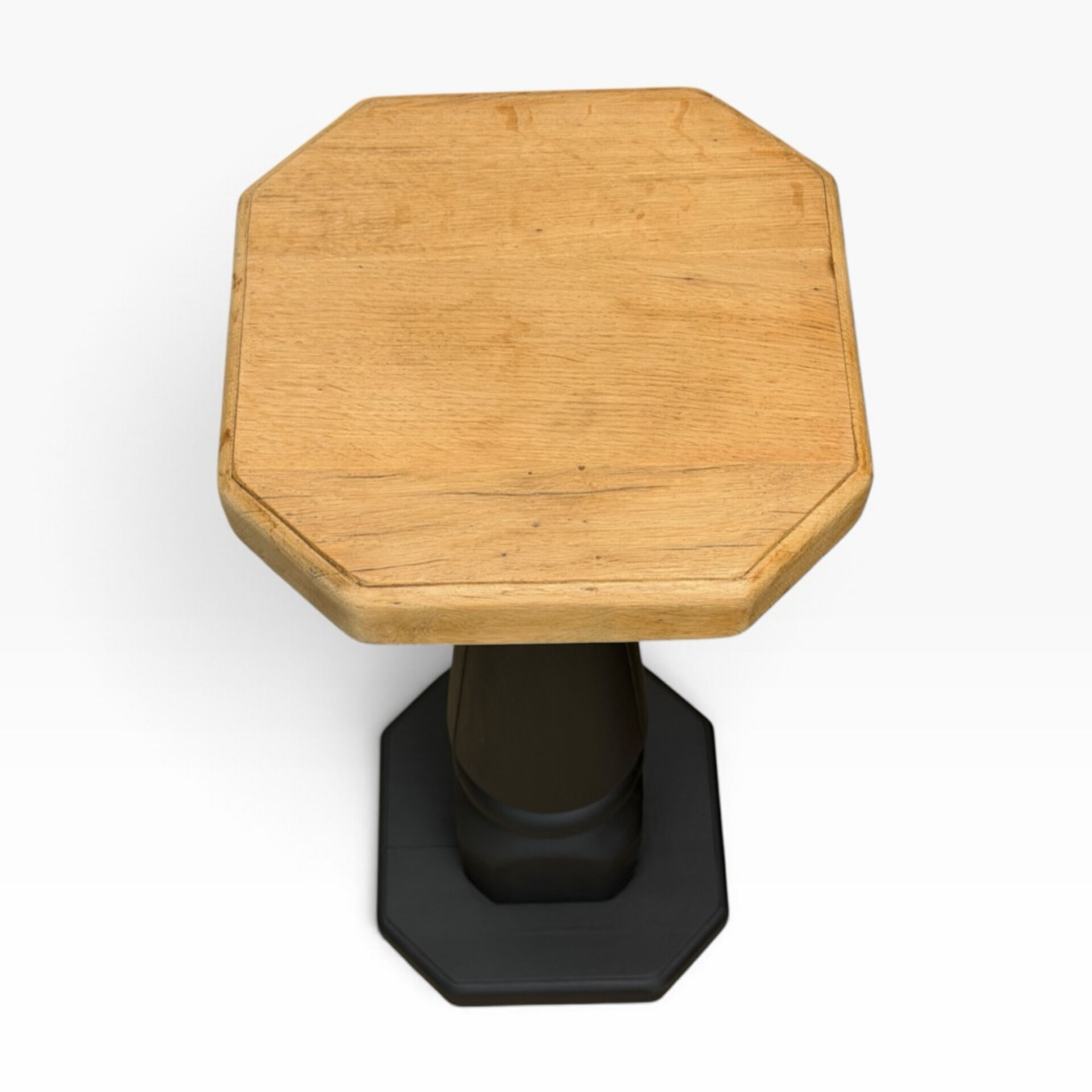Paire de piédestaux/colonnes vintage 1970 chêne massif