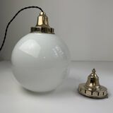 Vintage 23 cm XL opaline pendant light