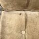 2-seater rattan sofa with vintage velvet cushions from the 70s