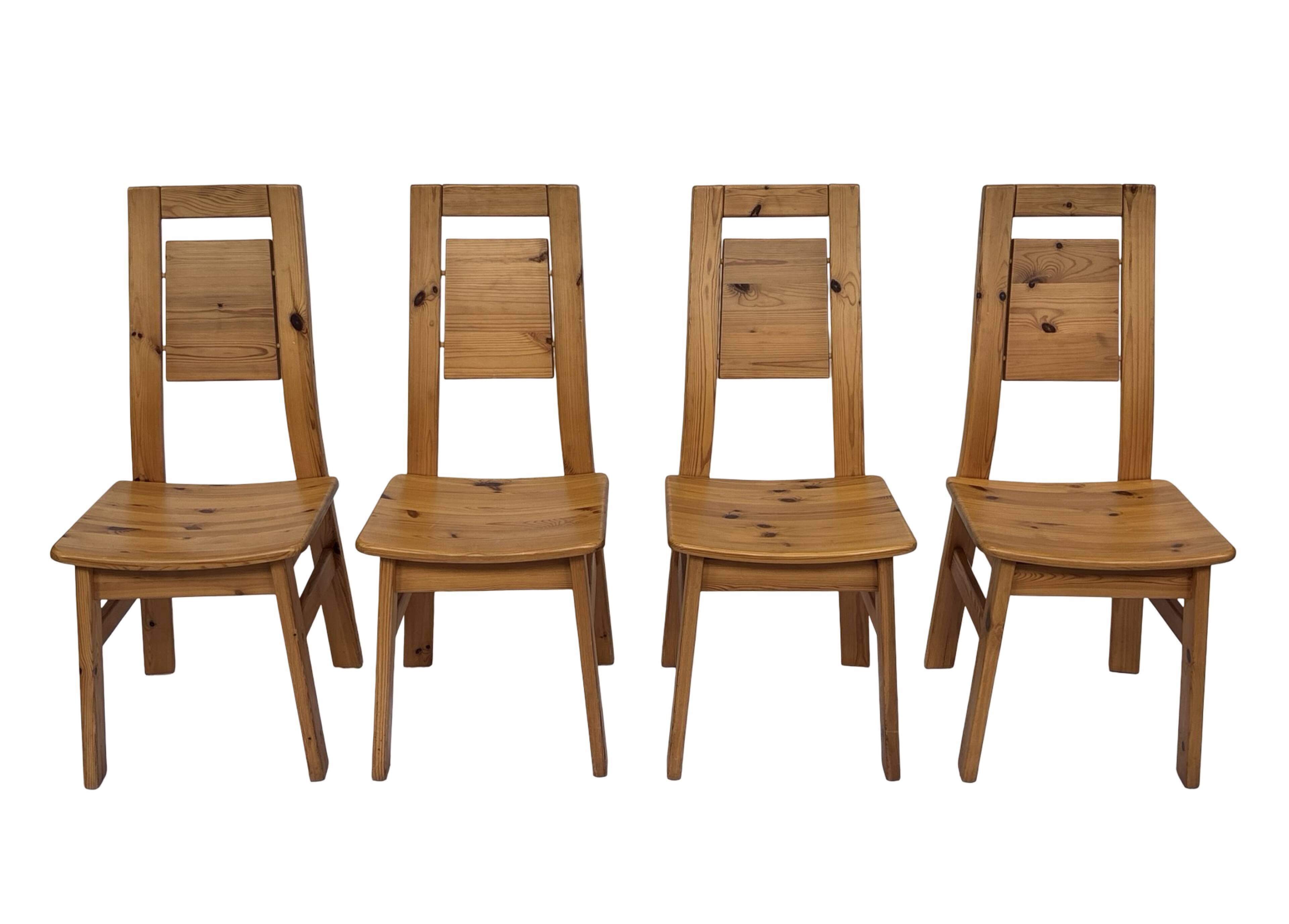 Vintage set of four dining room chairs Finnish Design Laukaan Puu