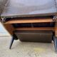 Vintage 50 faux leather reclining lounge chair with footrest