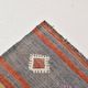 5x7 Tile Red & Grey Kilim Rug, Handwoven Vintage Kilim Rug, 140x221Cm