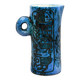 Small jug by Jacques Blin in blue ceramic with engraved animal decoration.